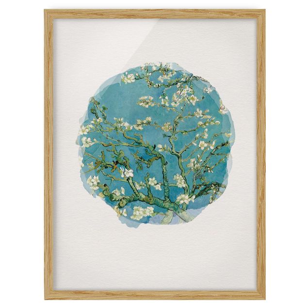 Post impressionism art WaterColours - Vincent Van Gogh - Almond Blossom