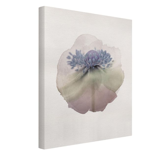 Modern art prints WaterColours - Anemone In Violet