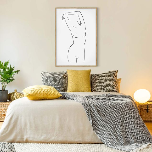 Canvas art Line Art Nude Black And White