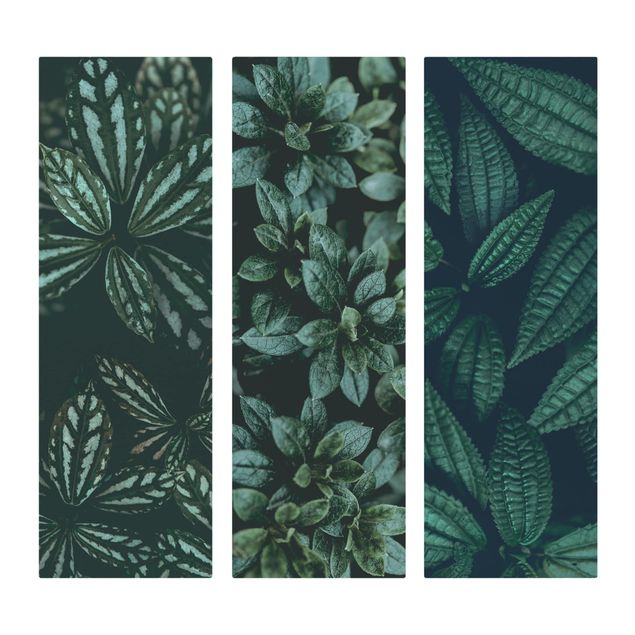 Prints green Leaves Trio