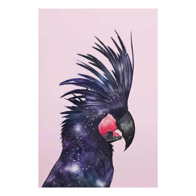 Art prints Cockatoo With Galaxy