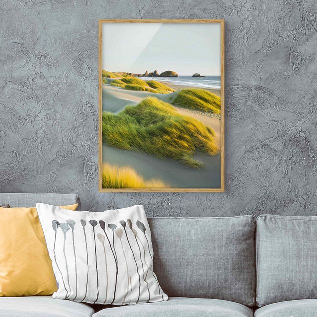 Kitchen Dunes And Grasses At The Sea