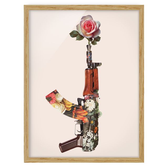 Prints flower Weapon With Rose