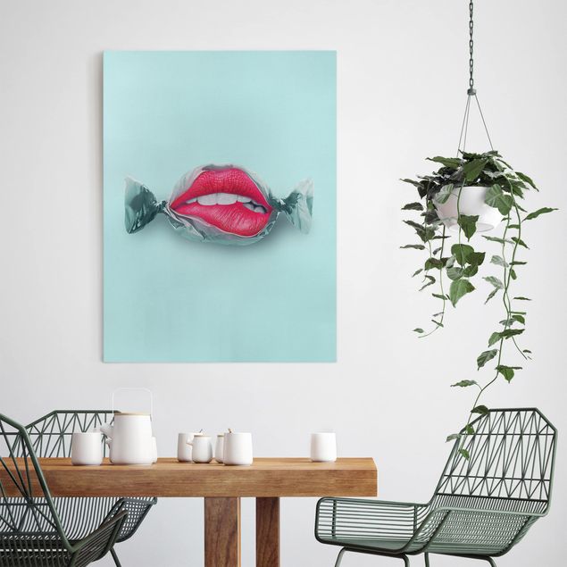 Canvas art Candy With Lips