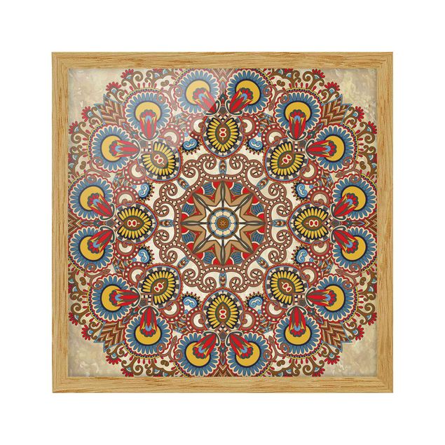 Contemporary art prints Coloured Mandala