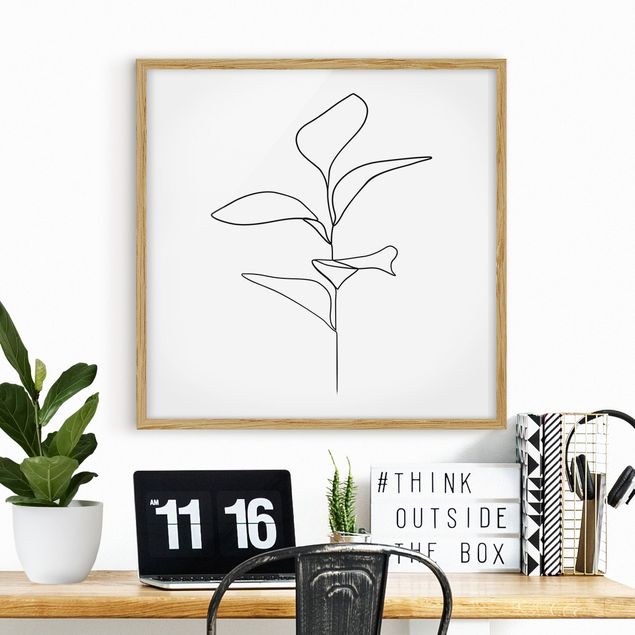 Art style Line Art Plant Leaves Black And White