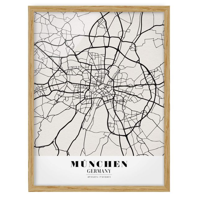 Prints quotes Munich City Map - Classic