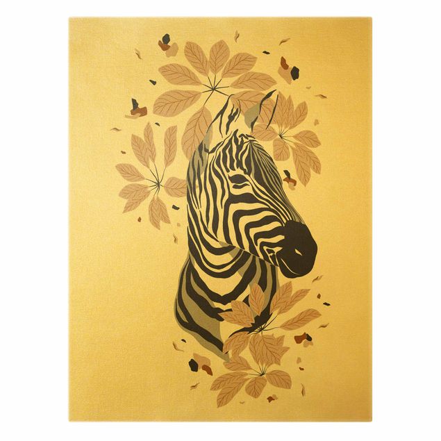 Canvas wall art Safari Animals - Portrait Zebra