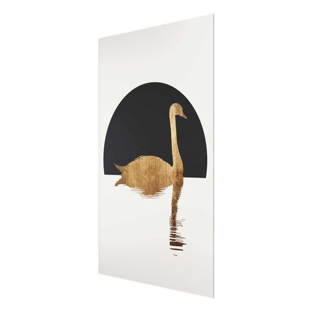 Art posters Swan Gold