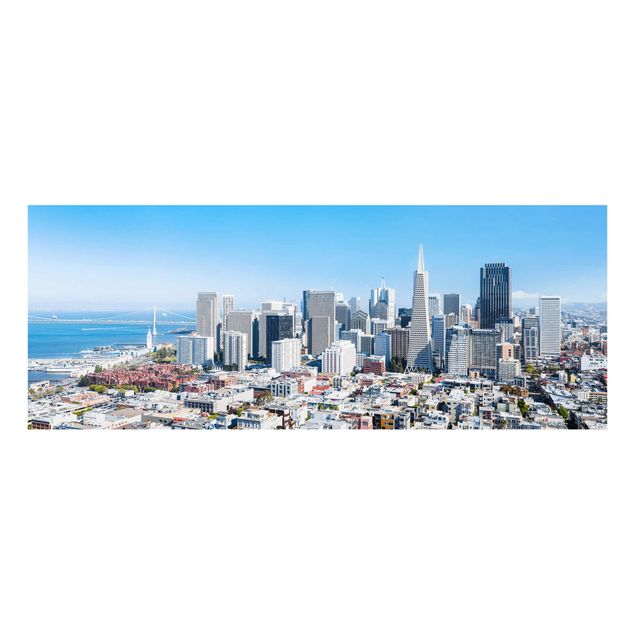 Navy wall art San Francisco Skyline