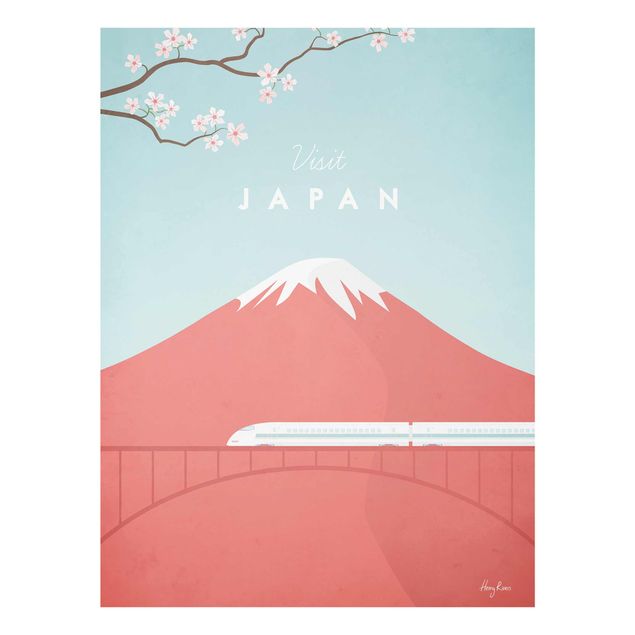 Glass prints architecture and skylines Travel Poster - Japan