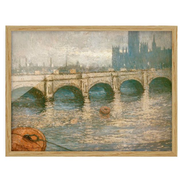 Art style Claude Monet - Thames Bridge And Parliament Building In London