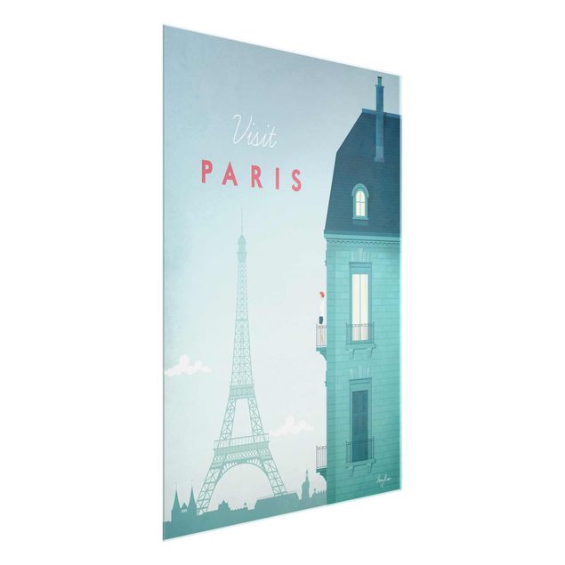 Glass prints architecture and skylines Travel Poster - Paris
