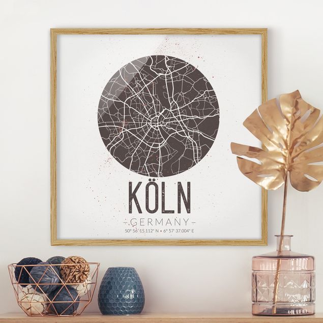 Kitchen Cologne City Map - Retro