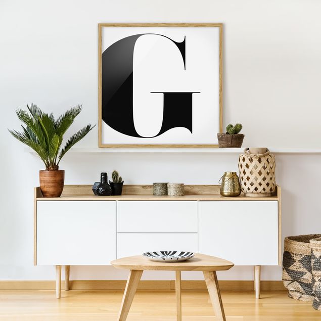 Wall quotes framed Antiqua Letter G