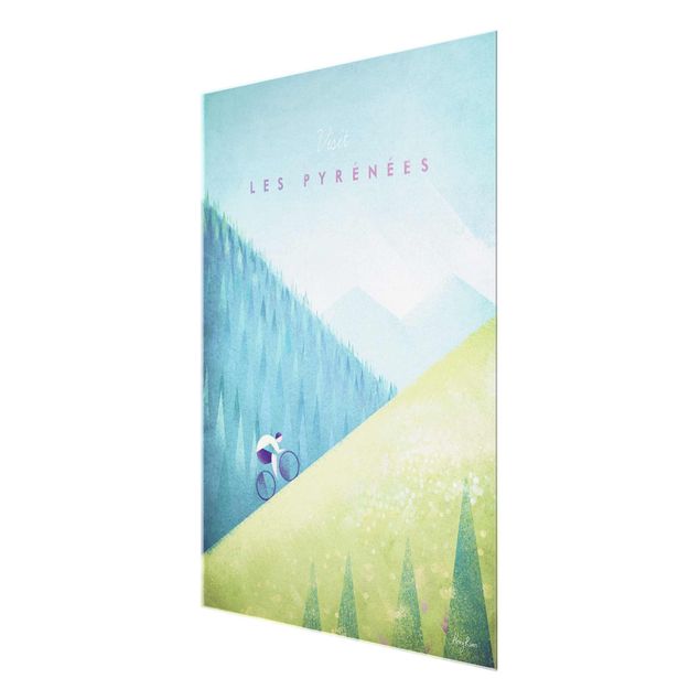 Skyline wall art Travel Poster - The Pyrenees