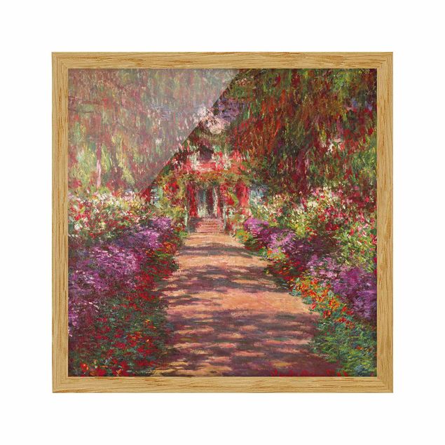 Prints landscape Claude Monet - Pathway In Monet's Garden At Giverny