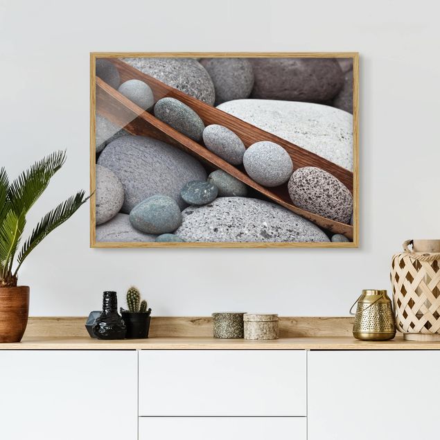Kitchen Still Life With Grey Stones