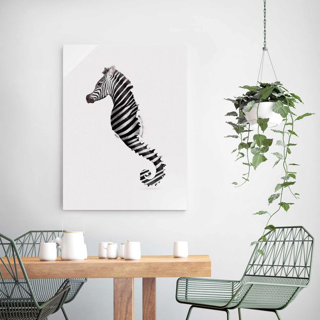 Prints fishes Seahorse With Zebra Stripes