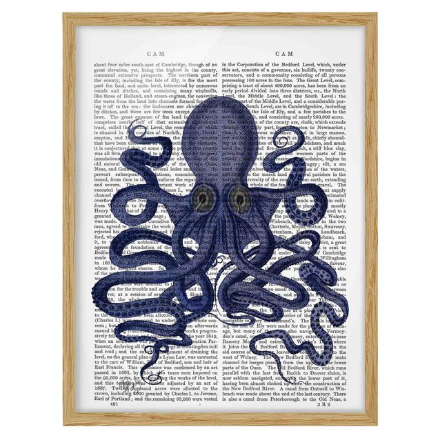 Wall quotes framed Animal Reading - Octopus