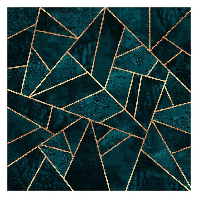 Wallpapers turquoise Dark Turquoise With Gold
