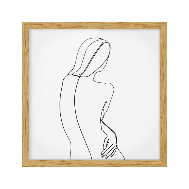 Contemporary art prints Line Art Back Woman Black And White