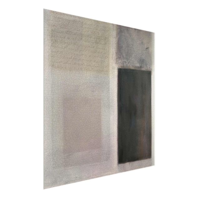 Abstract glass wall art Muted Shades I