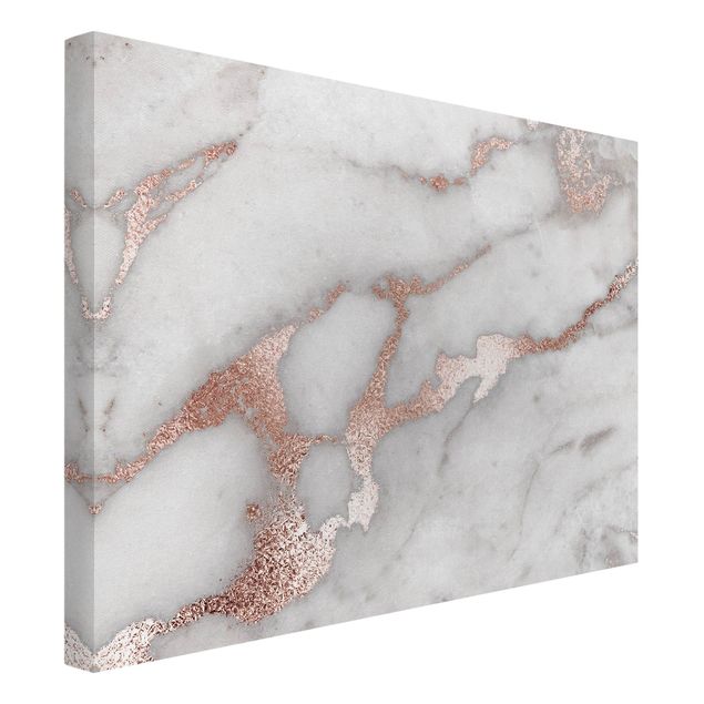 Canvas prints art print Marble Look With Glitter