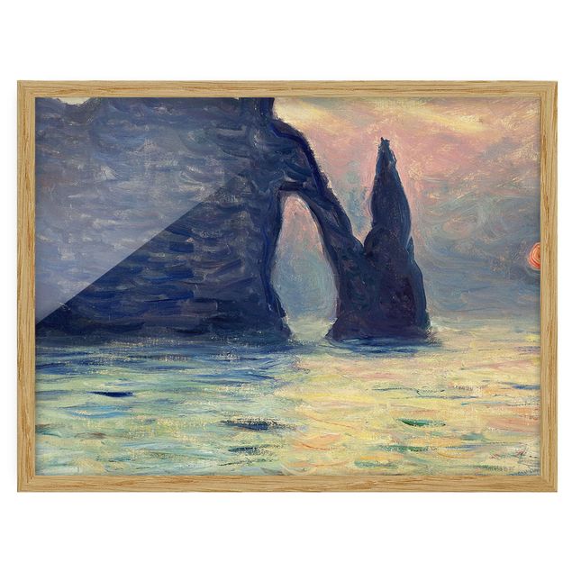 Art styles Claude Monet - The Cliff, Étretat, Sunset