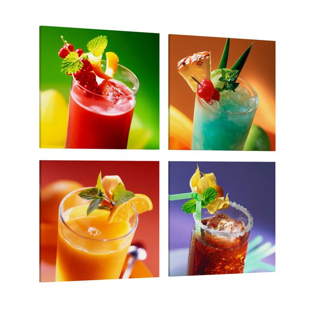 Prints multicoloured colourful cocktails