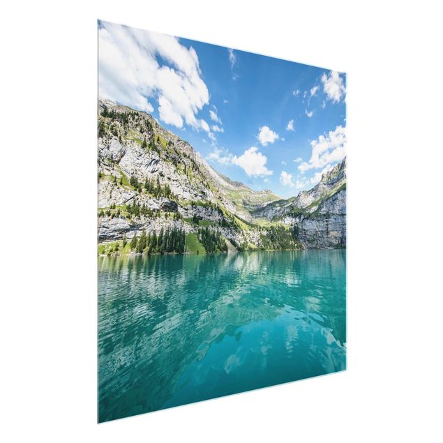 Landscape canvas prints Divine Mountain Lake