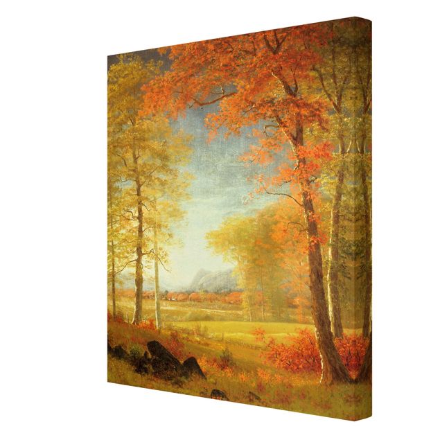 Prints trees Albert Bierstadt - Autumn In Oneida County, New York