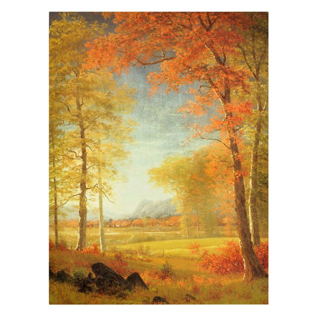 New York wall art Albert Bierstadt - Autumn In Oneida County, New York