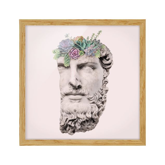 Floral picture Head With Succulents