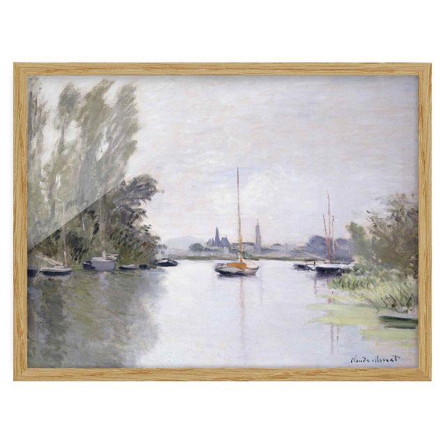 Landscape canvas prints Claude Monet - Argenteuil Seen From The Small Arm Of The Seine