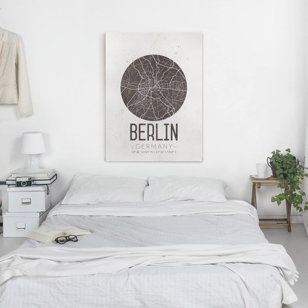 Prints maps City Map Berlin - Retro