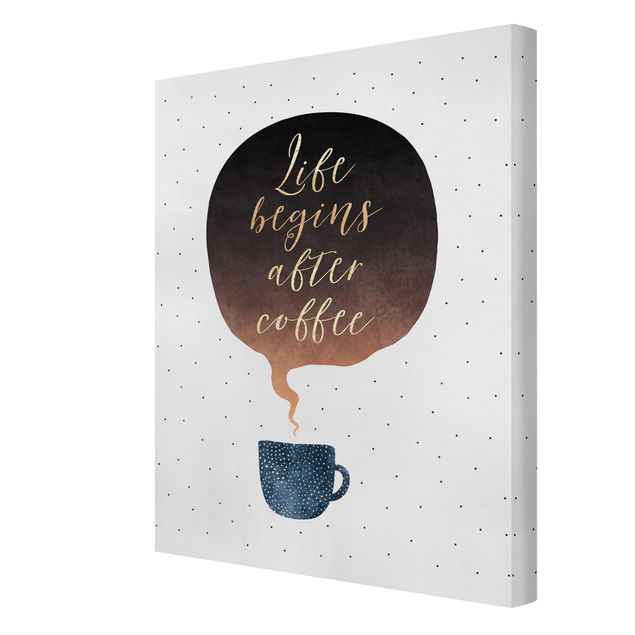 Elisabeth Fredriksson poster Life Begins After Coffee Dots