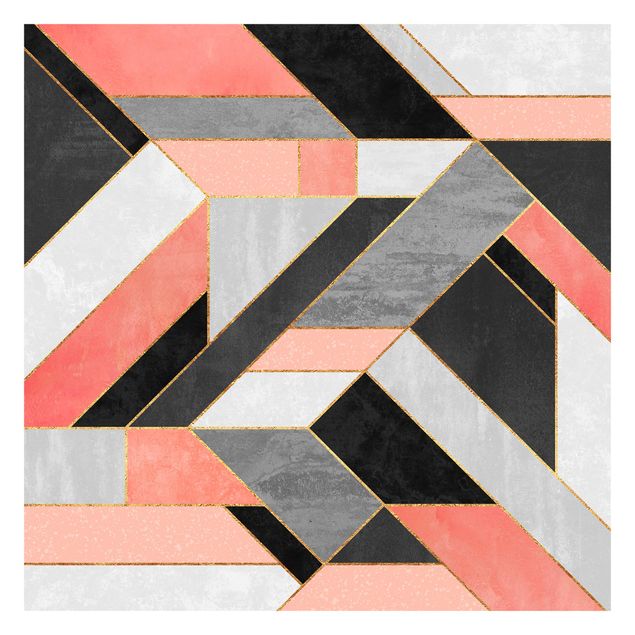 Aesthetic pink wallpaper Geometry Pink And Gold