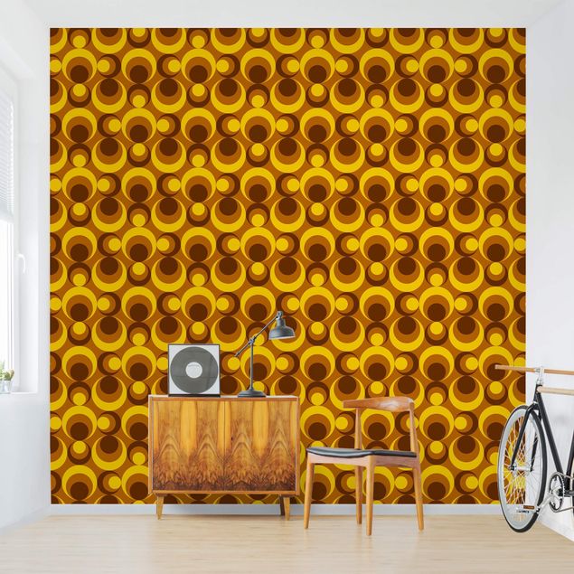 Contemporary wallpaper 70s Wallpaper Circle Design