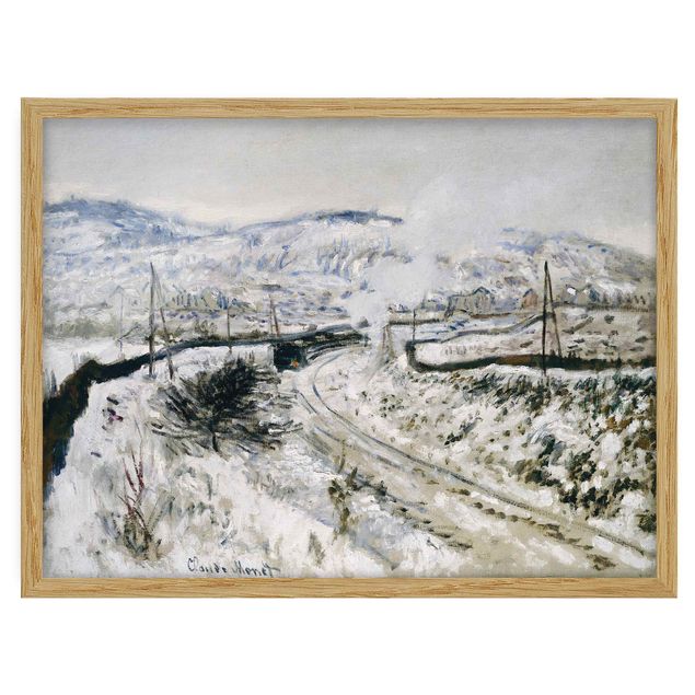 Prints landscape Claude Monet - Train In The Snow At Argenteuil