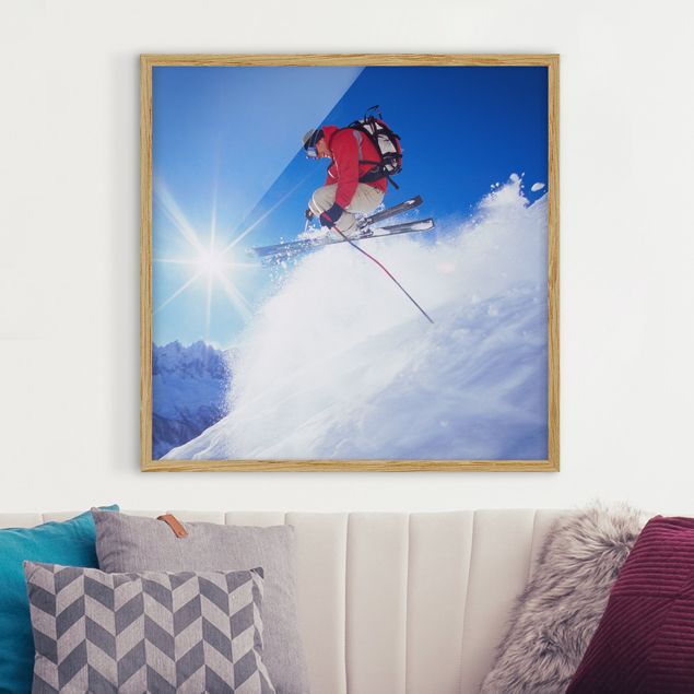Mountain wall art Ski Jumping