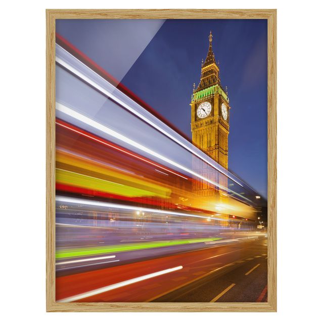 Architectural prints Traffic in London at the Big Ben at night