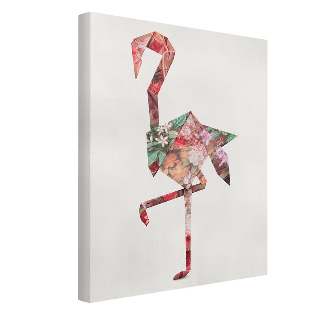 Canvas art Origami Flamingo