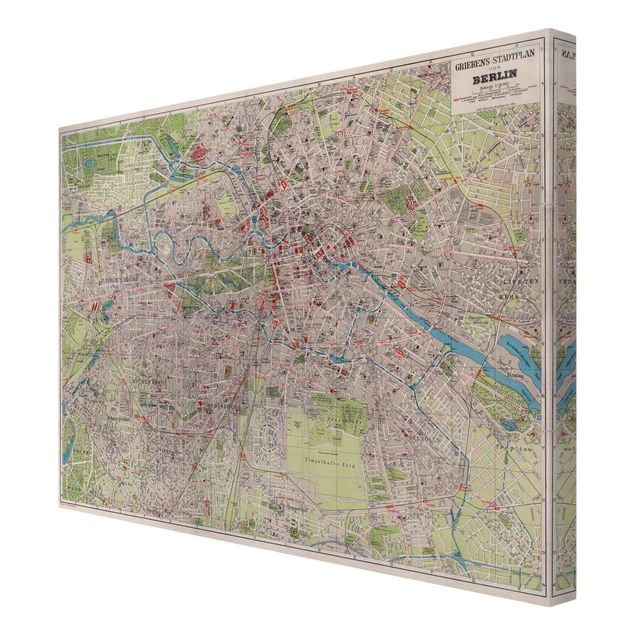 Canvas prints maps Vintage Map Berlin