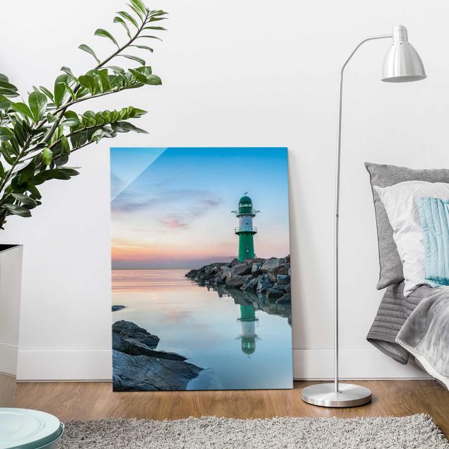 Landscape canvas prints Sunset at the Lighthouse