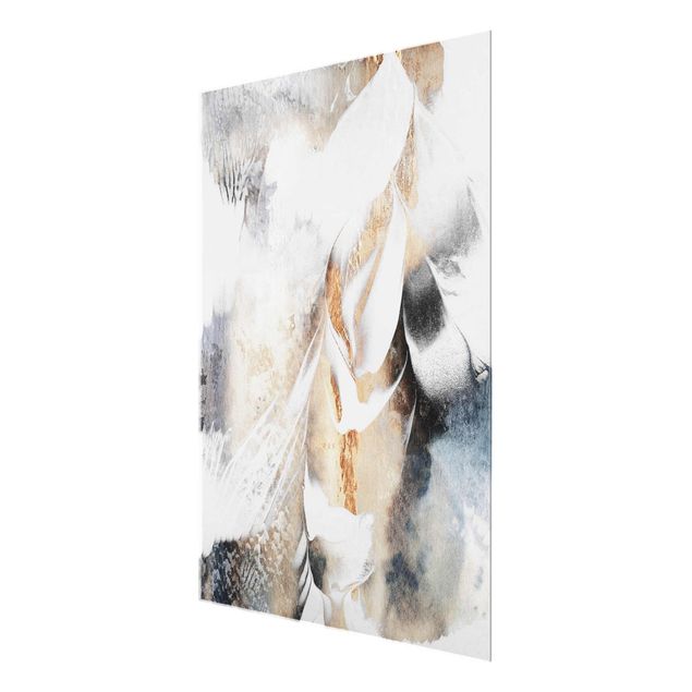 Elisabeth Fredriksson poster Golden Abstract Winter Painting