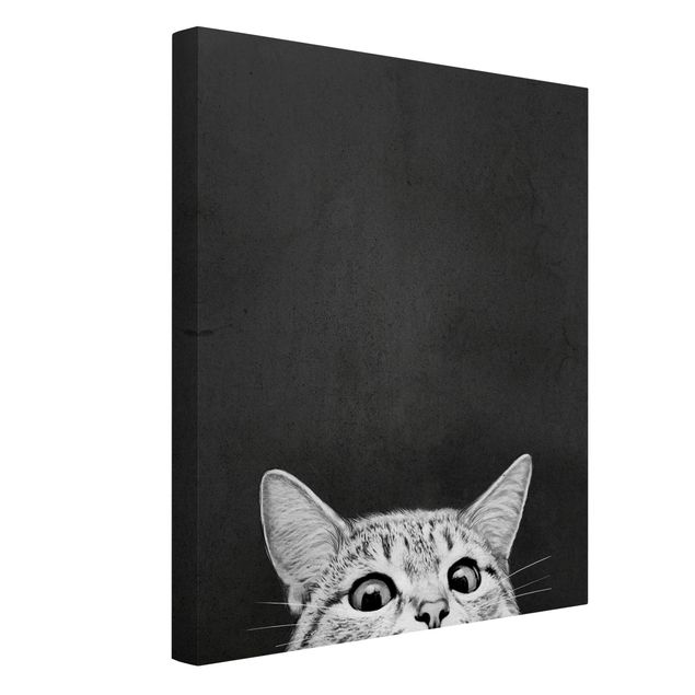 Cat prints Illustration Cat Black And White Drawing