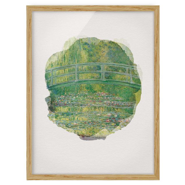 Landscape canvas prints Water Colours - Claude Monet - Japanese Bridge