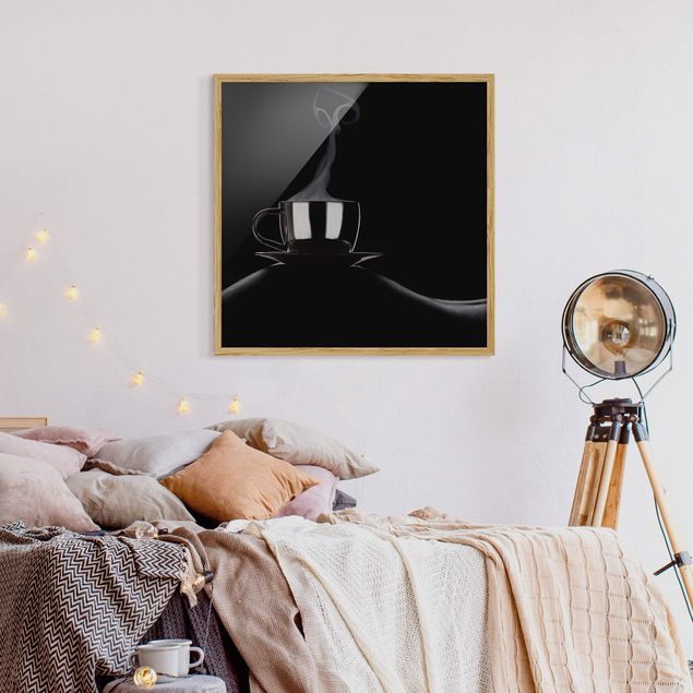 Black and white framed pictures Coffee in Bed