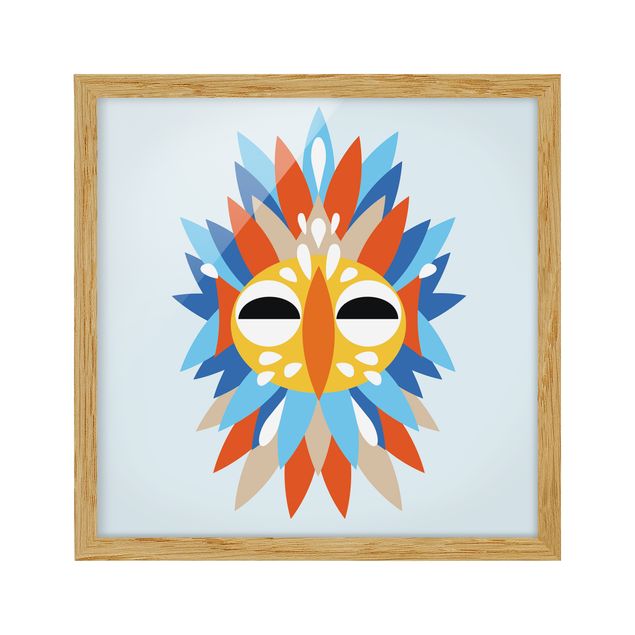 Prints animals Collage Ethnic Mask - Parrot